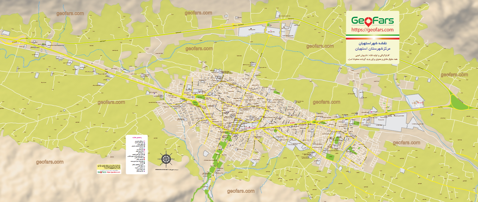 نقشه شهر استهبان