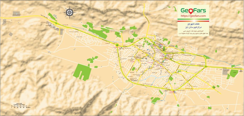 نقشه شهر اوز