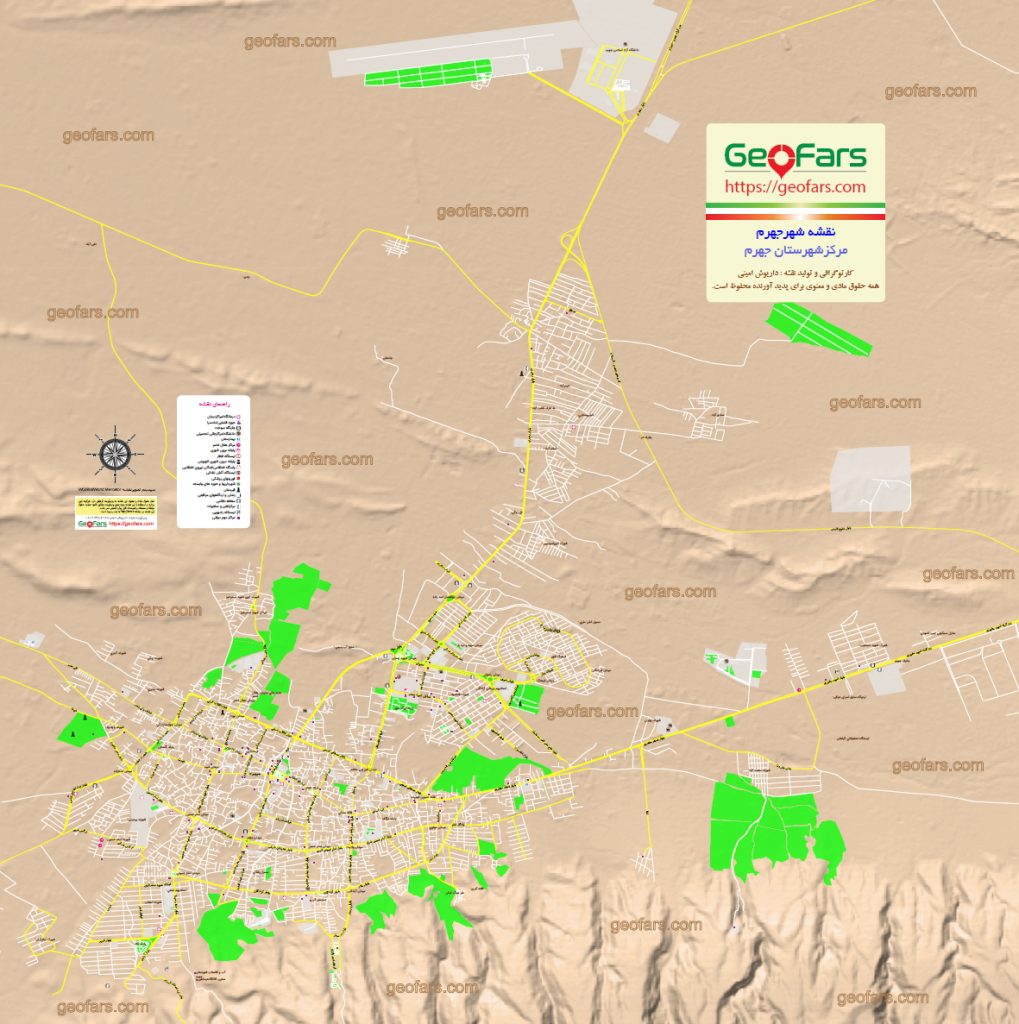 نقشه شهر جهرم