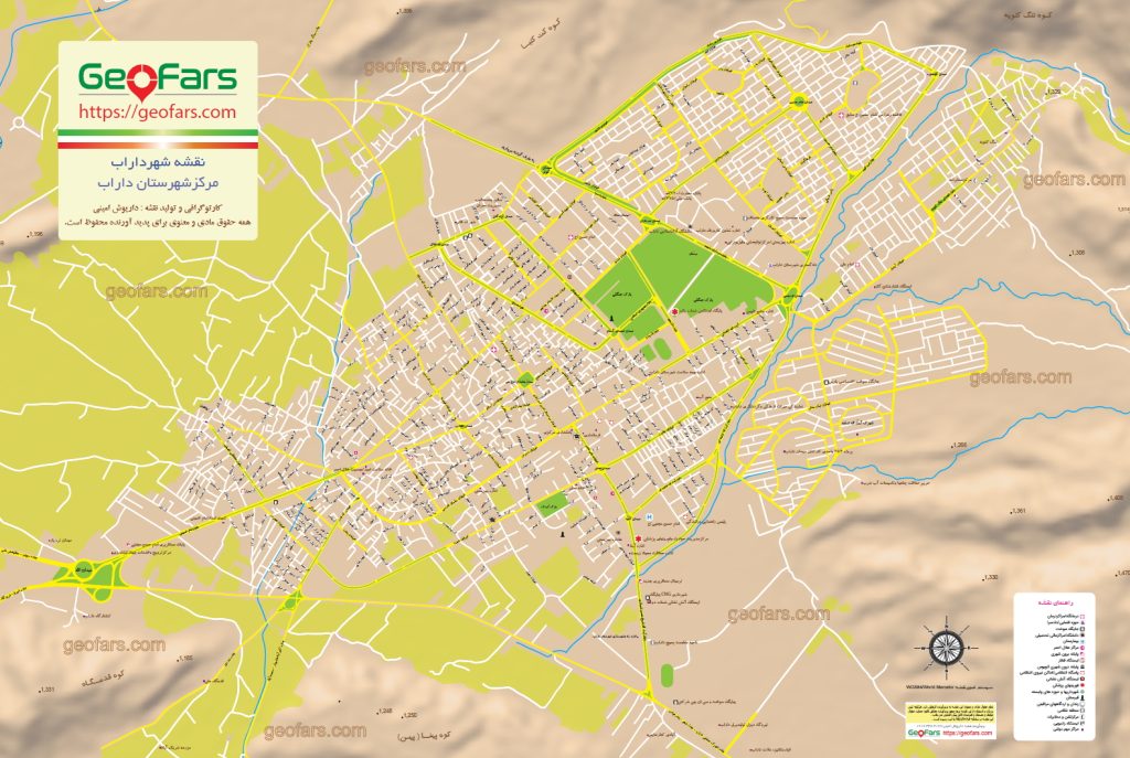نقشه شهر داراب