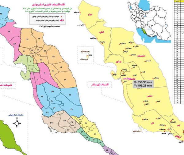 تقسیمات کشوری استان بوشهر 1400