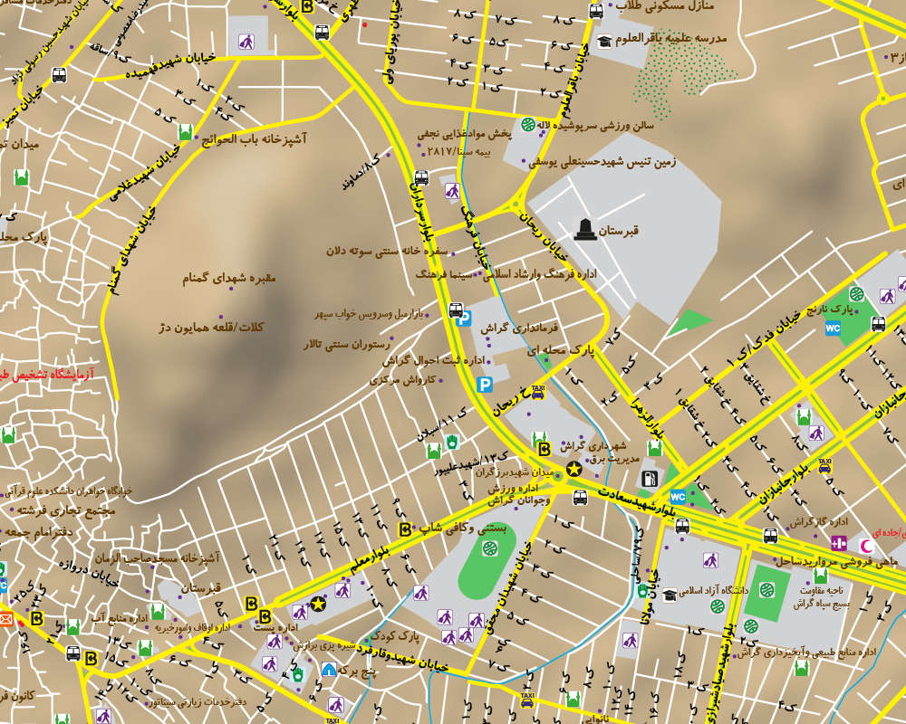 پروژه نقشه شهر گراش