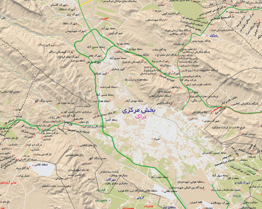 پروژه نقشه شهرستان شیراز